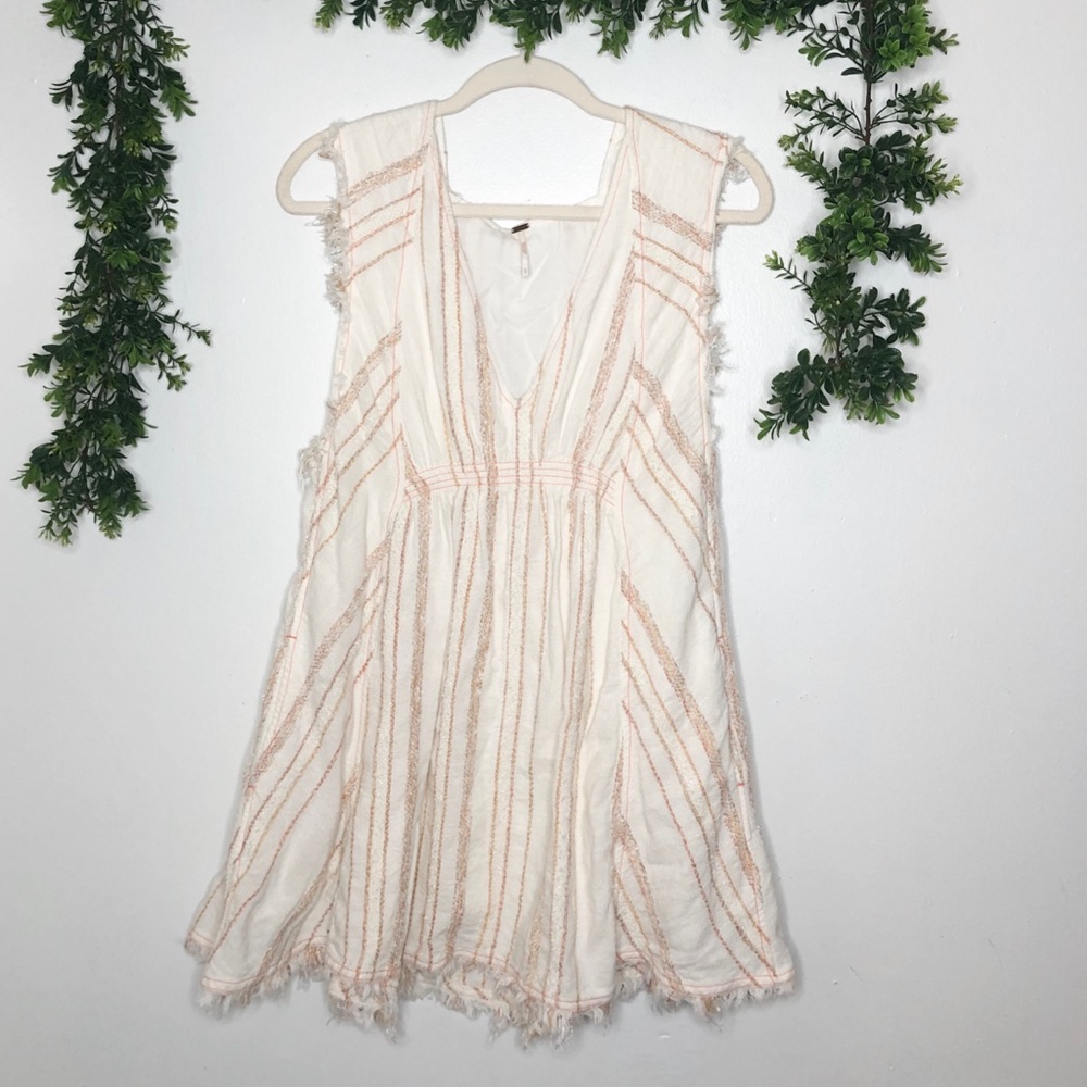 Free People Rayón Blend Deep V Tunic Dress